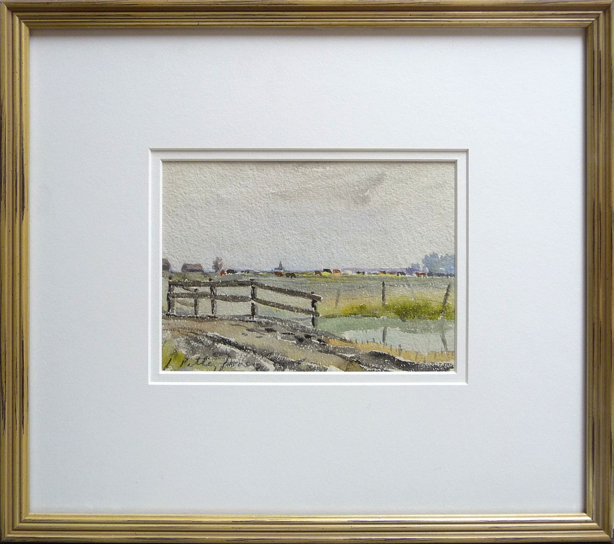 2353 - Sketch of an Old Bridge Over a Creek, June 2nd by Llewellyn Petley-Jones (1908-1986) 