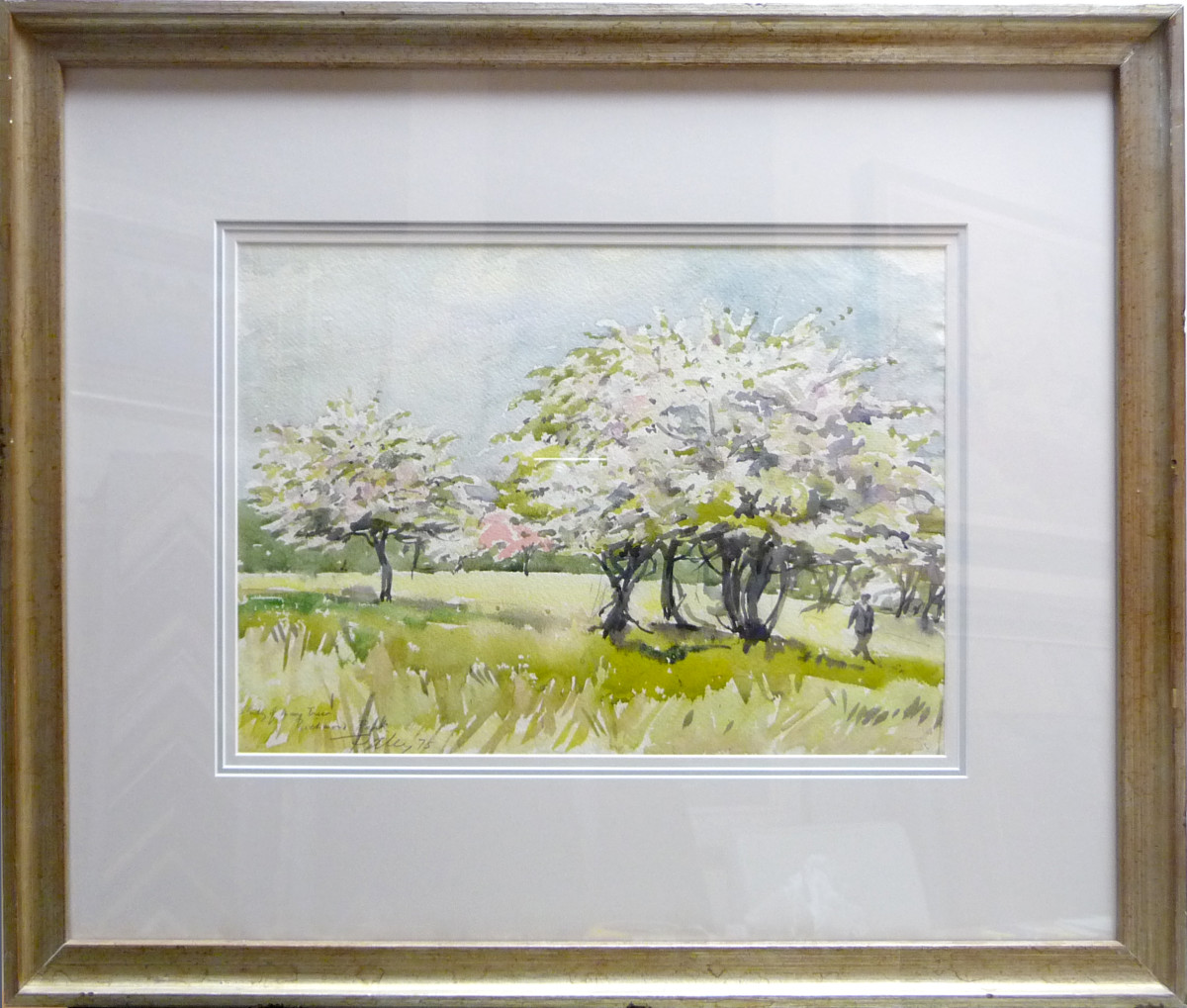 2358 - Study of May Trees, Richmond Park by Llewellyn Petley-Jones (1908-1986) 