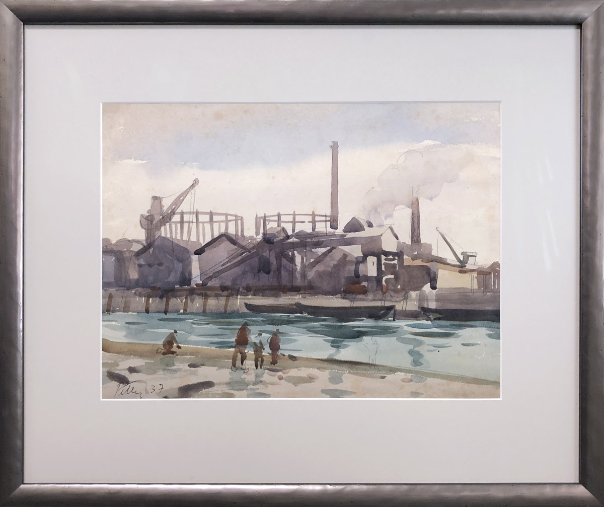 2264 - Thames Gas Works by Llewellyn Petley-Jones (1908-1986) 