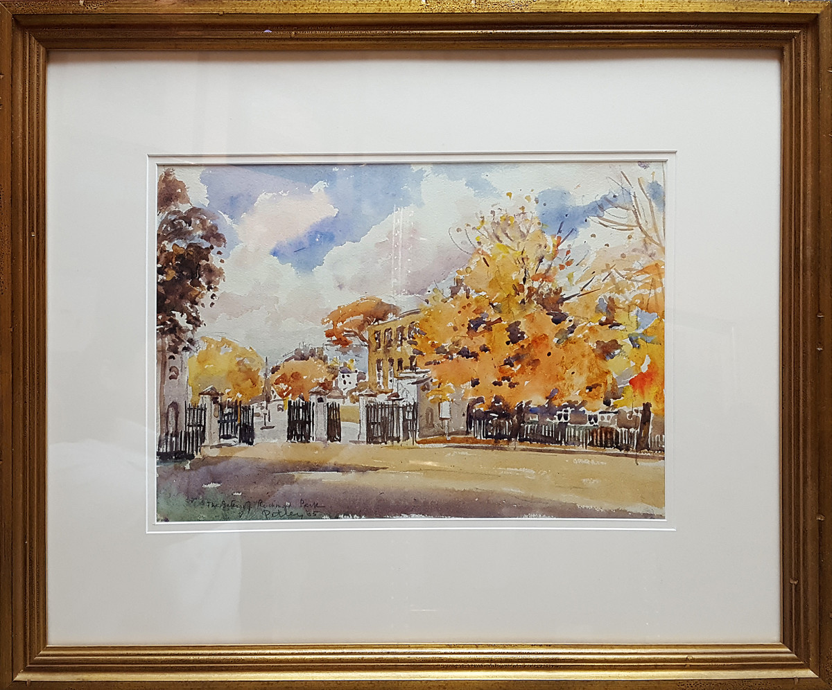 2361 - The Gates of Richmond Park by Llewellyn Petley-Jones (1908-1986) 