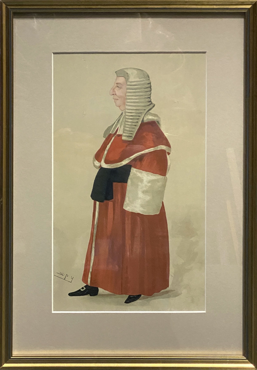 2948 - "Gentle Manners" The Hon. Sir Ford North. (Vanity Fair) by Sir Leslie Matthew Ward (1851 - 1922) 