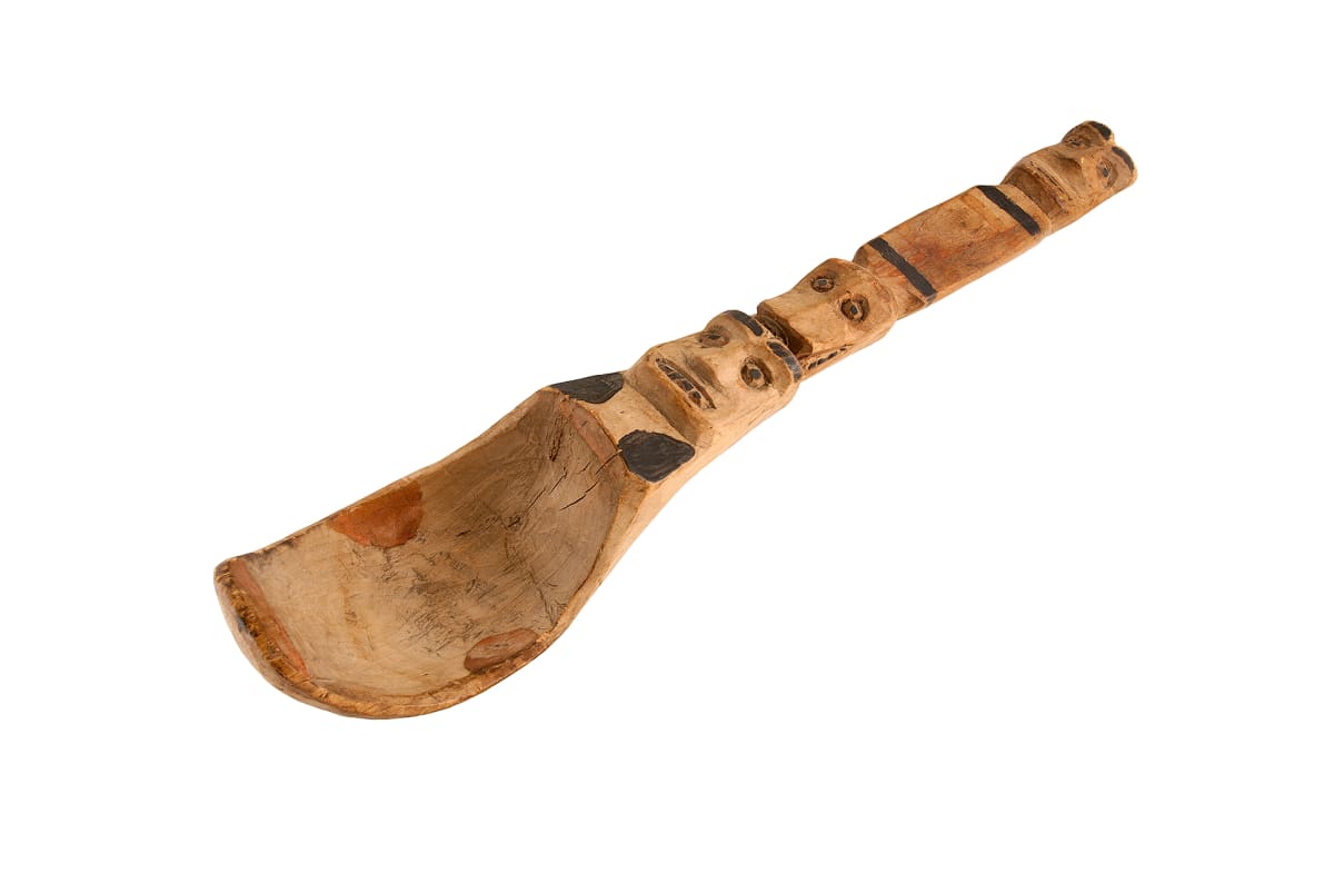 5031 - Wooden Totem  Spoon carved by Chief Kitsilano 