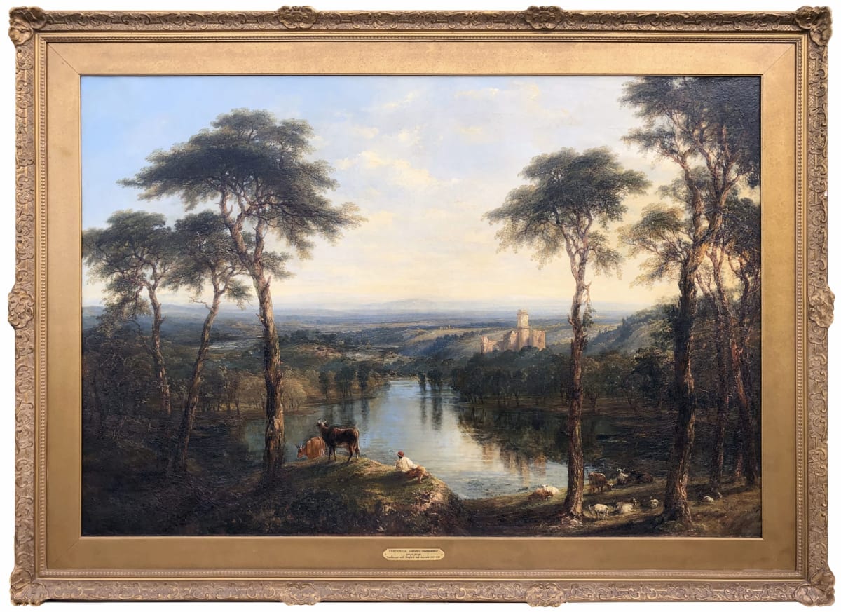 0662 - Landscape with Shepherd and Animals by Frederick Henry Henshaw (1807–1891) 