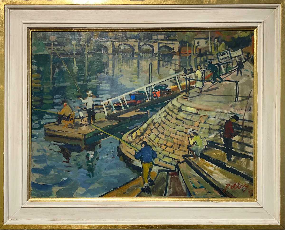 10372 - River Scene by Llewellyn Petley-Jones (1908-1986) 