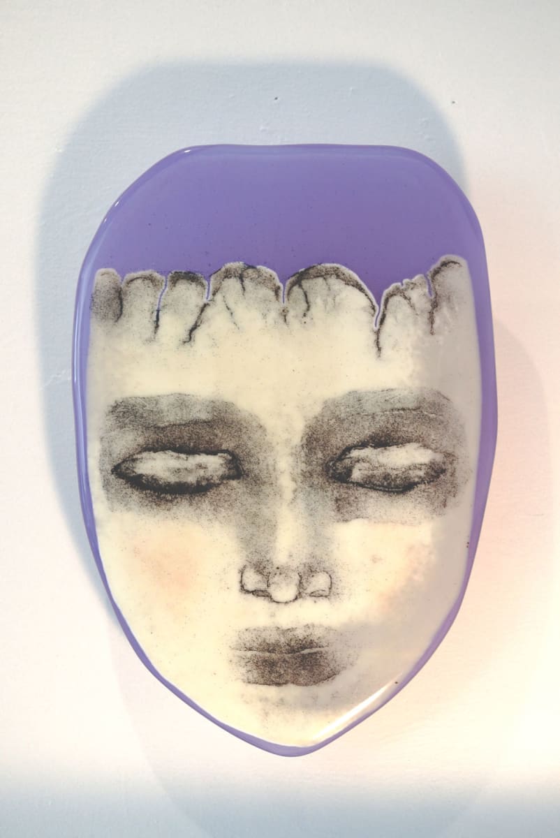 LilacFever by Susan Bloch  Image: Lilac Fever, powder-painted fused glass