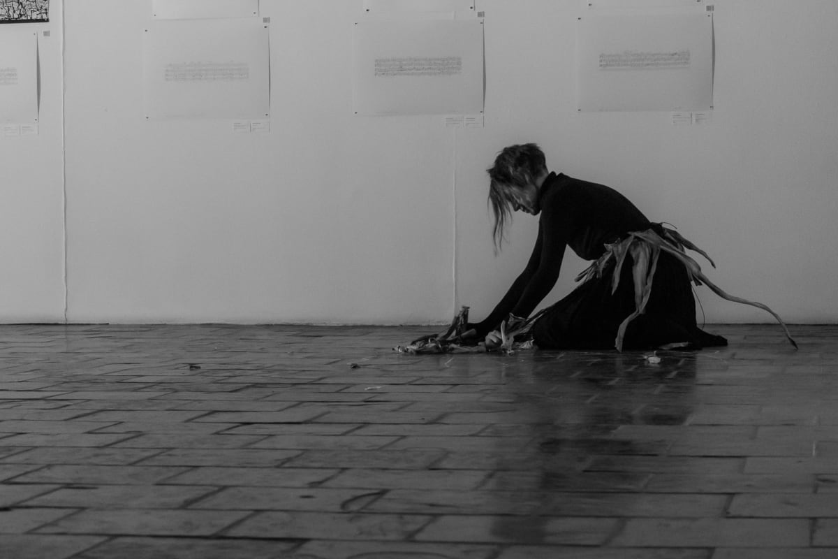 Weeping the World  [performance image] by Sonya Rademeyer 