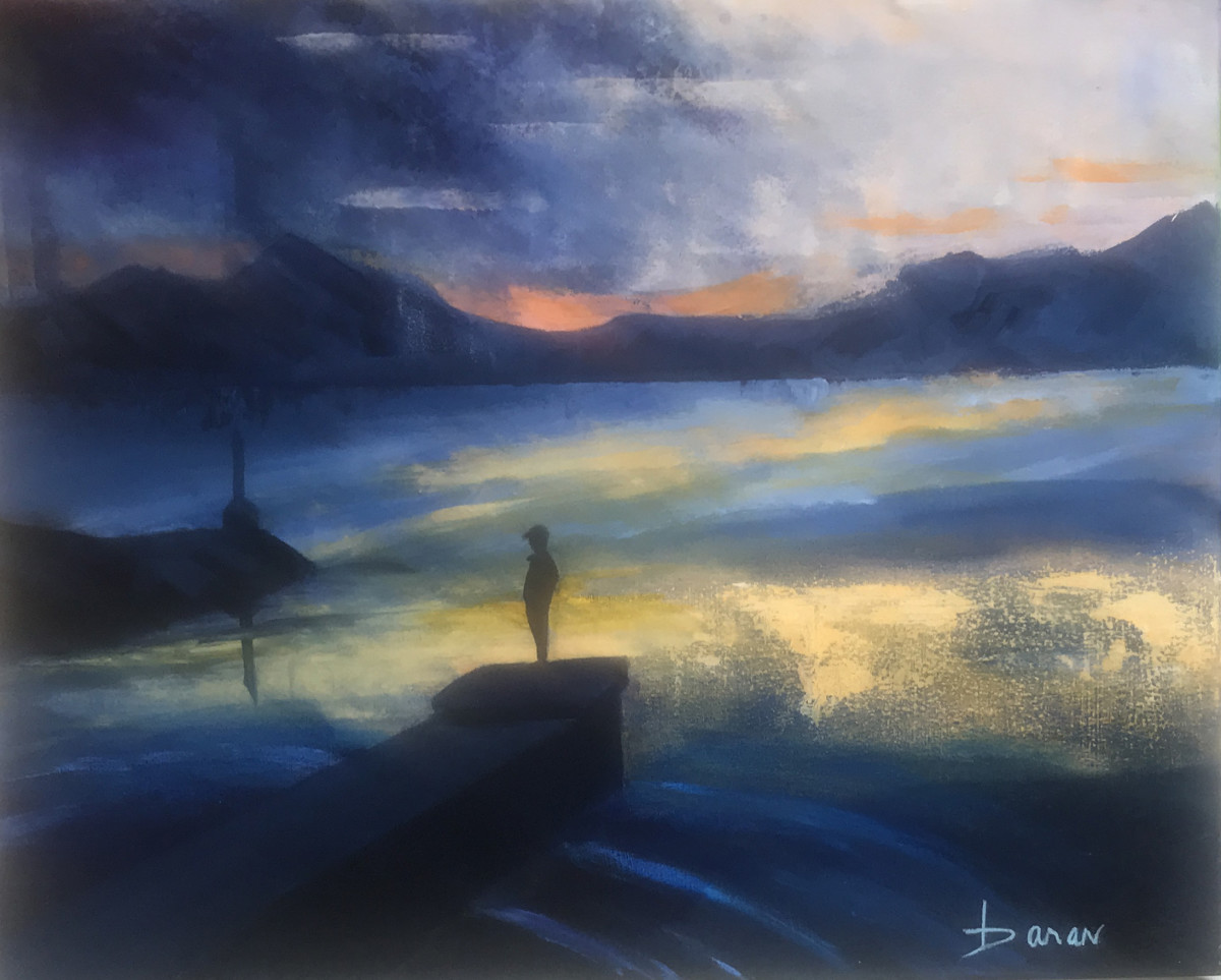Solitary Sunset by Cyndy Baran 