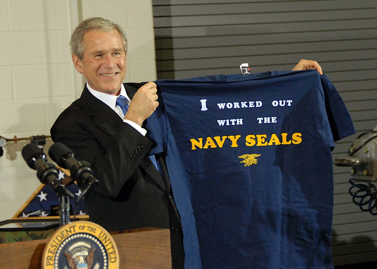 President George W. Bush by Spc 2nd Class Joseph Clark, Image 1.