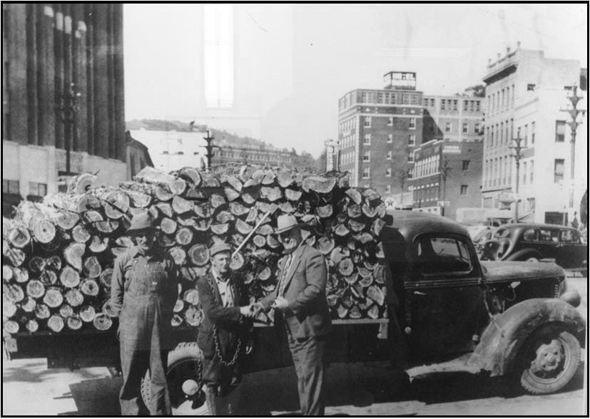 Downtown Hot Springs, 1936, Image 1.