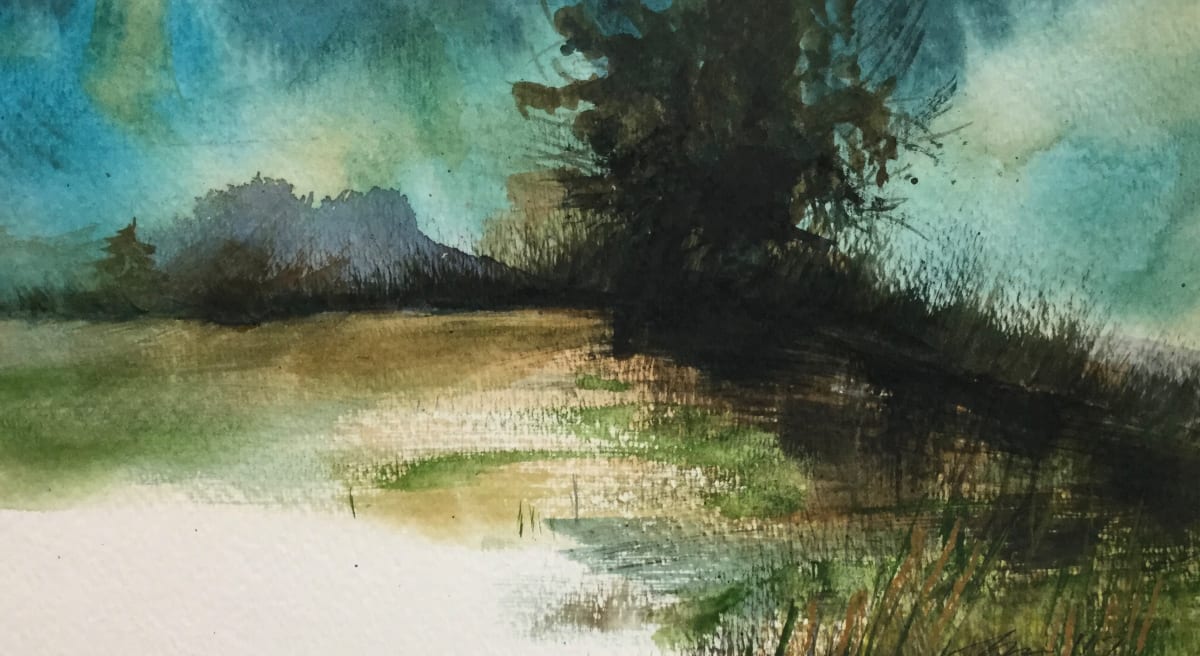 Pine Trees Landscape by Mary Catherine Haneline 