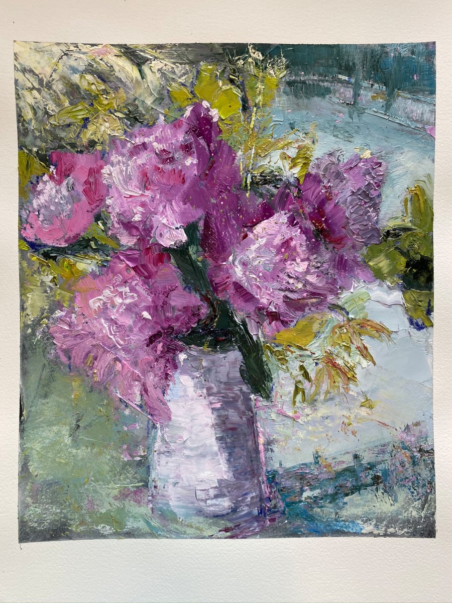 Birthday Peonies by Julia Chandler Lawing 