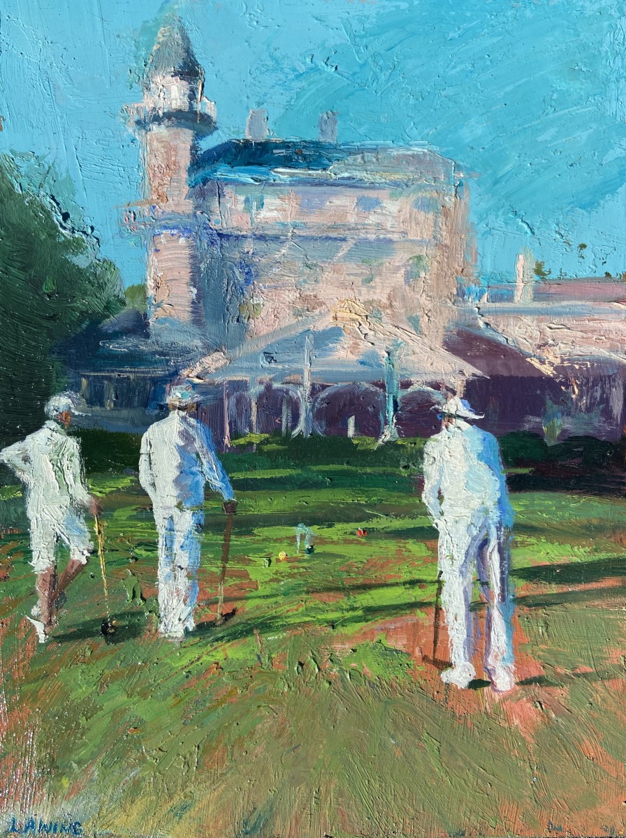 Croquet At The Club (small) by Julia Chandler Lawing 