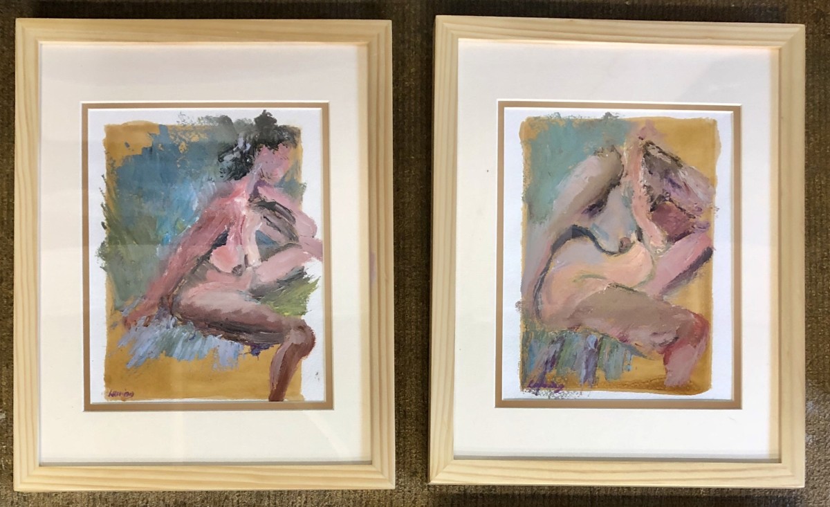 Nudes 1&2 (pair) by Julia Chandler Lawing 