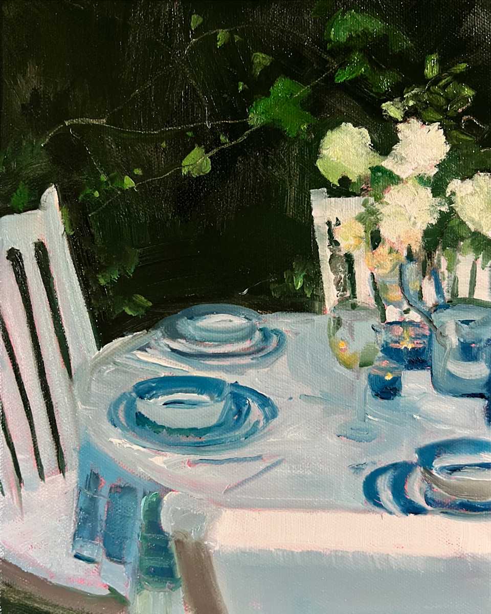 Al Fresco Dinner by Julia Chandler Lawing  Image: Al fresco lobster dinner in the arbor