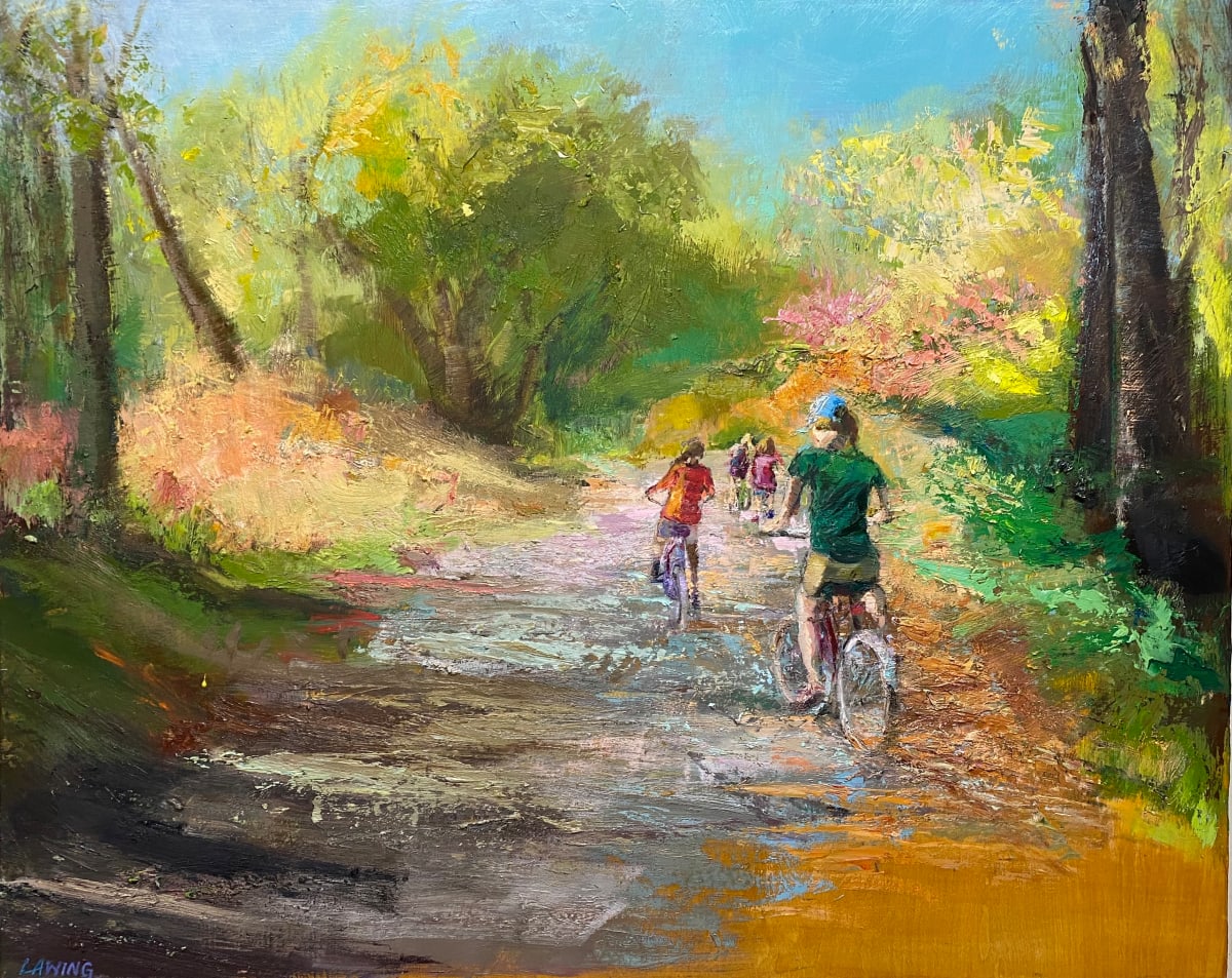 Autumn Bike Ride II by Julia Chandler Lawing 