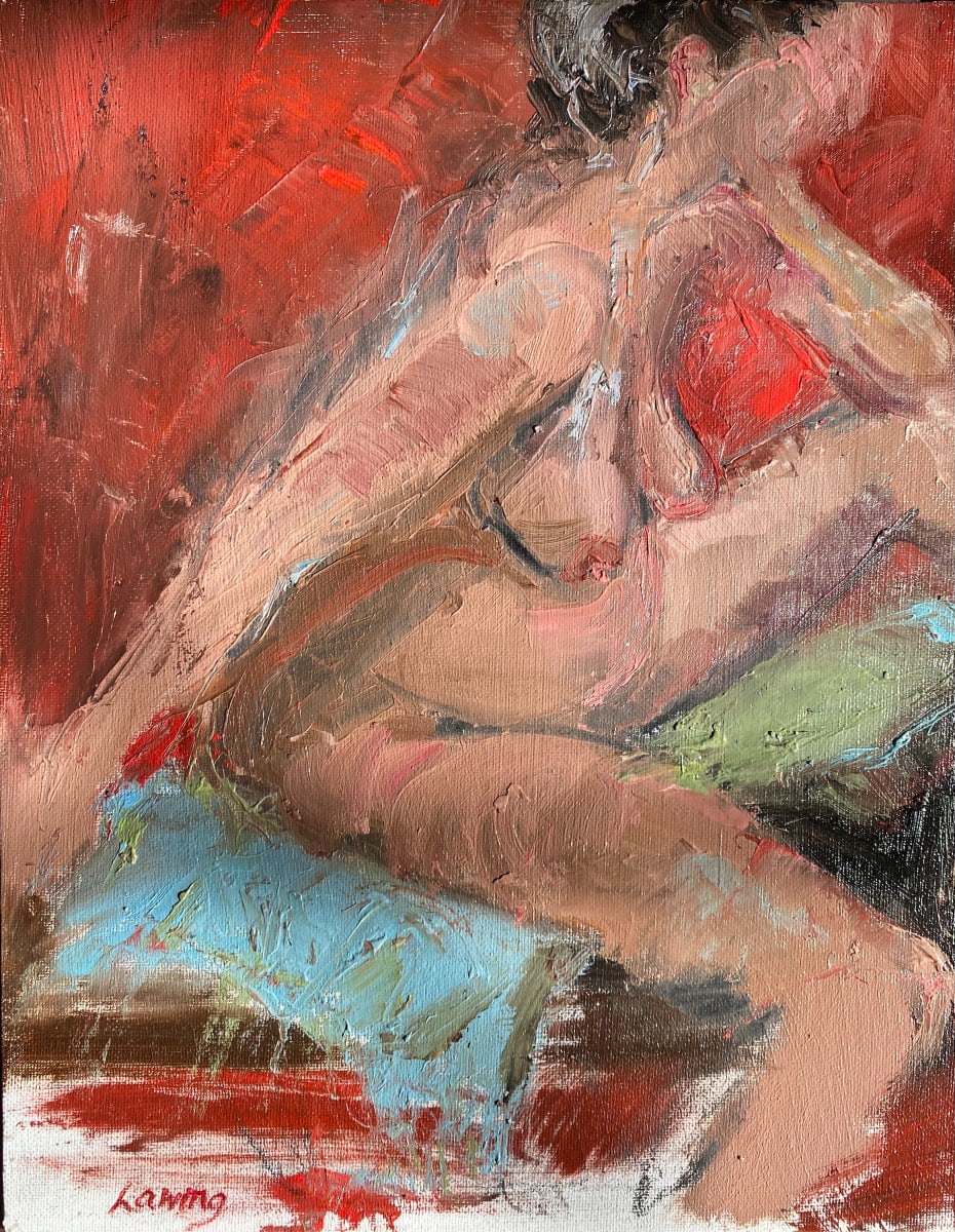 Nude On Red by Julia Chandler Lawing 