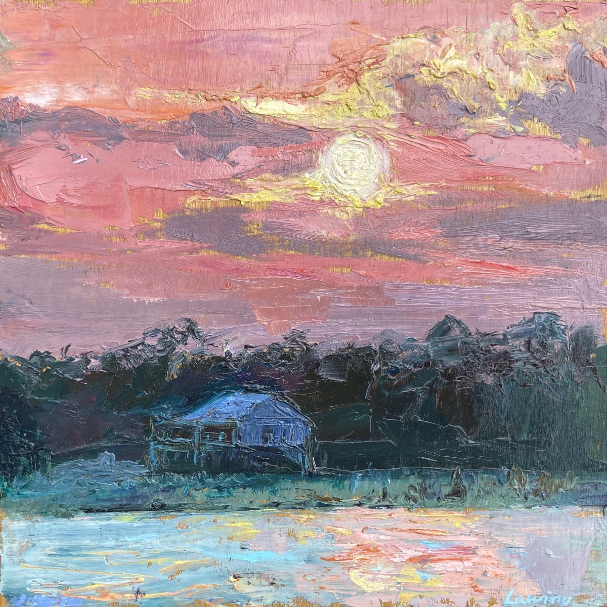 Sunset,  Village Creek by Julia Chandler Lawing 