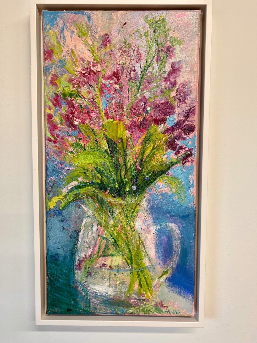Pitcher Of Sweet Peas by Julia Chandler Lawing 