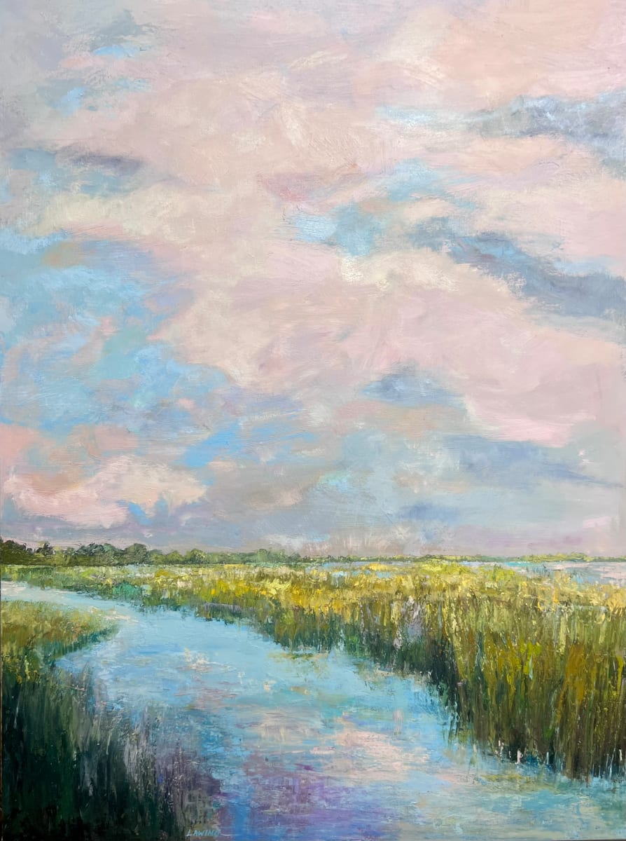 San Souci II by Julia Chandler Lawing  Image: Inspired by the marsh view in the neighborhood my oldest daughter once lived in while in school at College of Charleston, near the Citadel. 