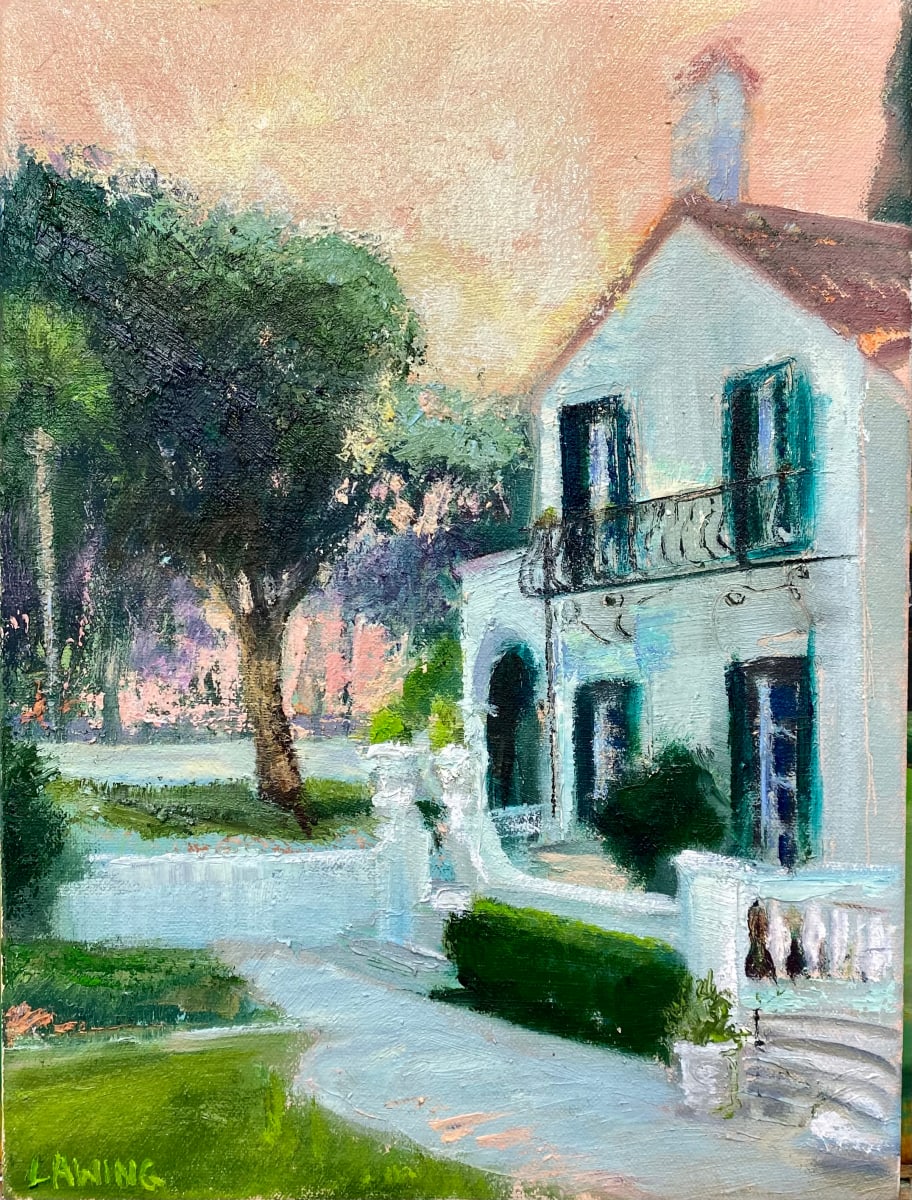 Crane Cottage At Golden Hour by Julia Chandler Lawing 