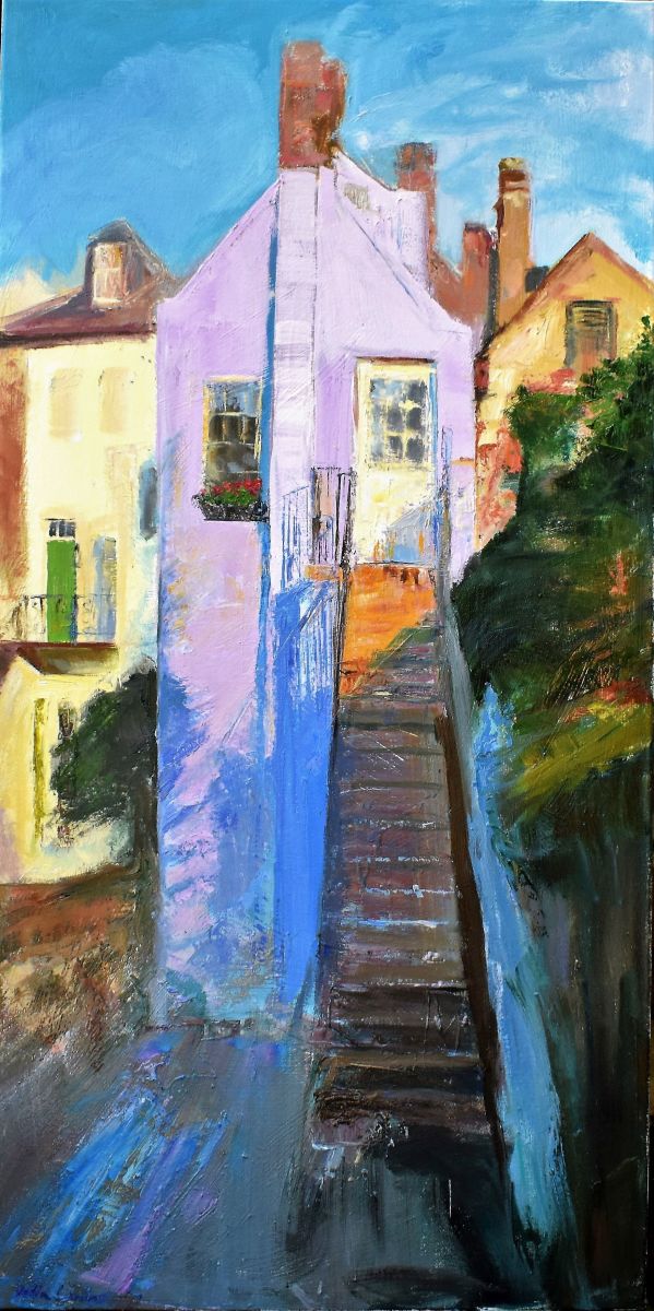 Behind Rainbow Row by Julia Chandler Lawing 