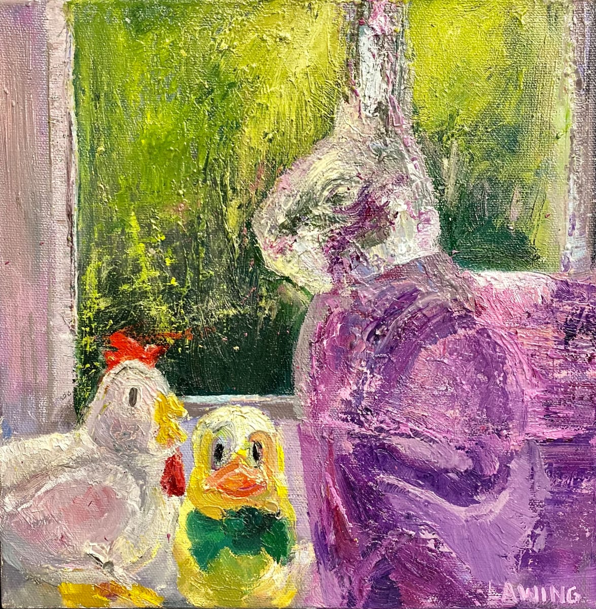 Windowsill Easter Friends by Julia Chandler Lawing 