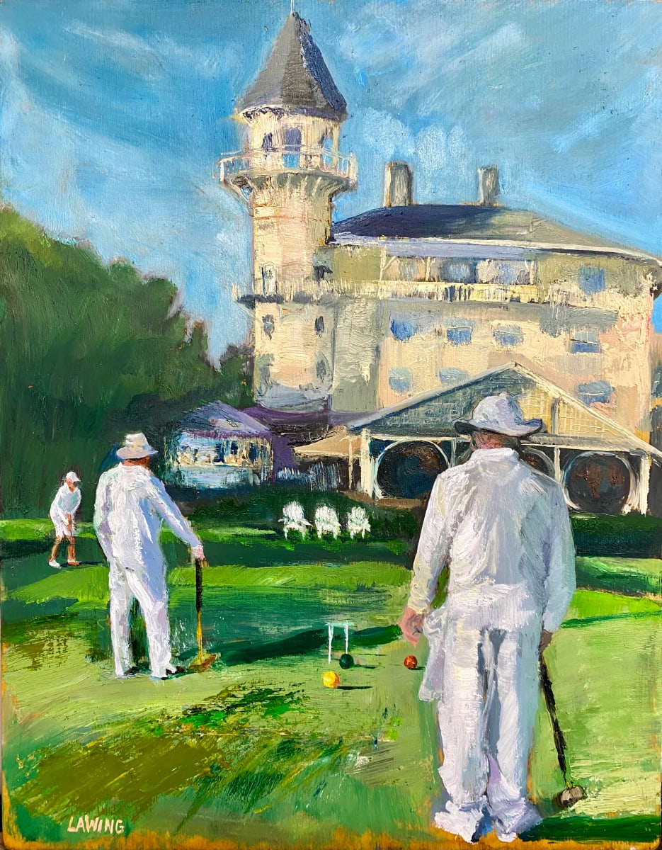 Croquet Players, Jekyll Island Club by Julia Chandler Lawing  Image: Croquet players on the lawn at Jekyll Island Club, Jekyll Island, Georgia