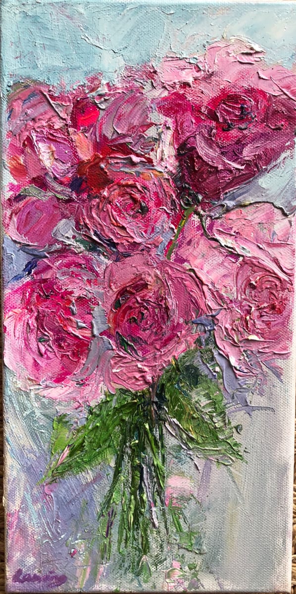 Pink roses by Julia Chandler Lawing 