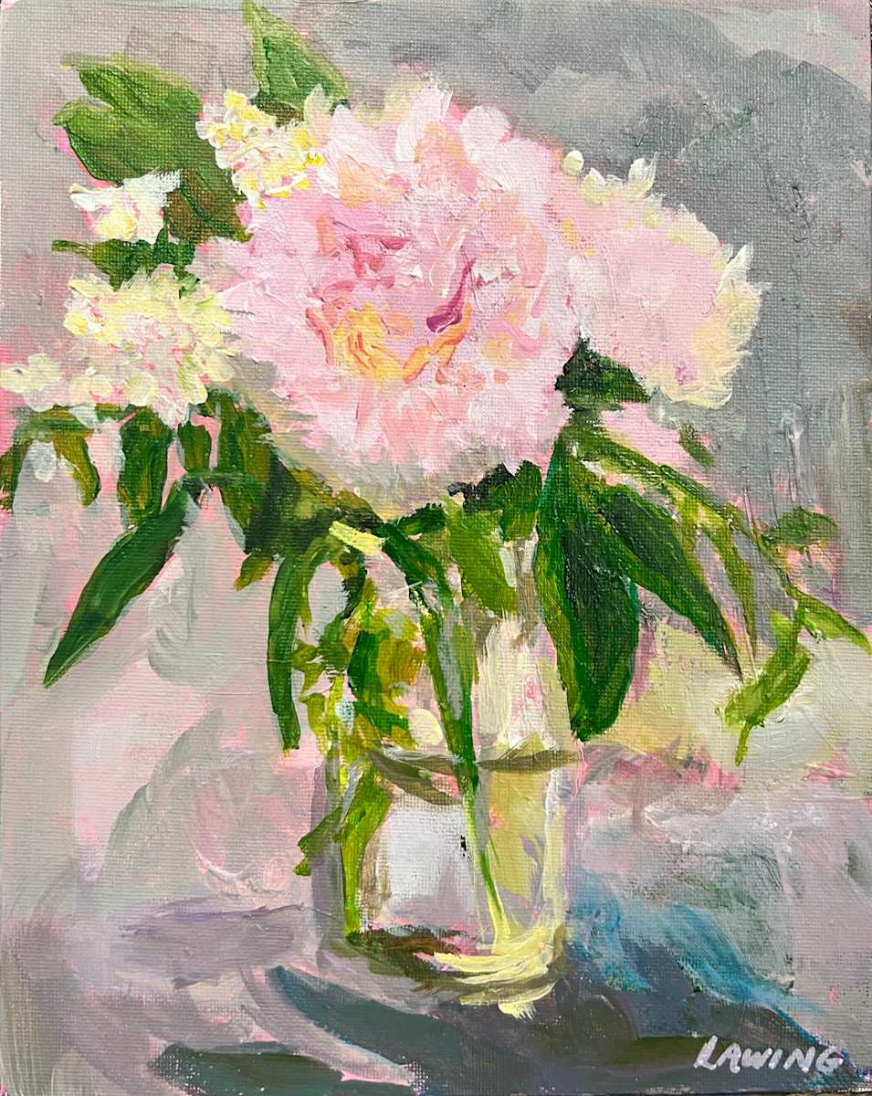 Peony by Julia Chandler Lawing  Image: Peony from my yard. Painted from life 