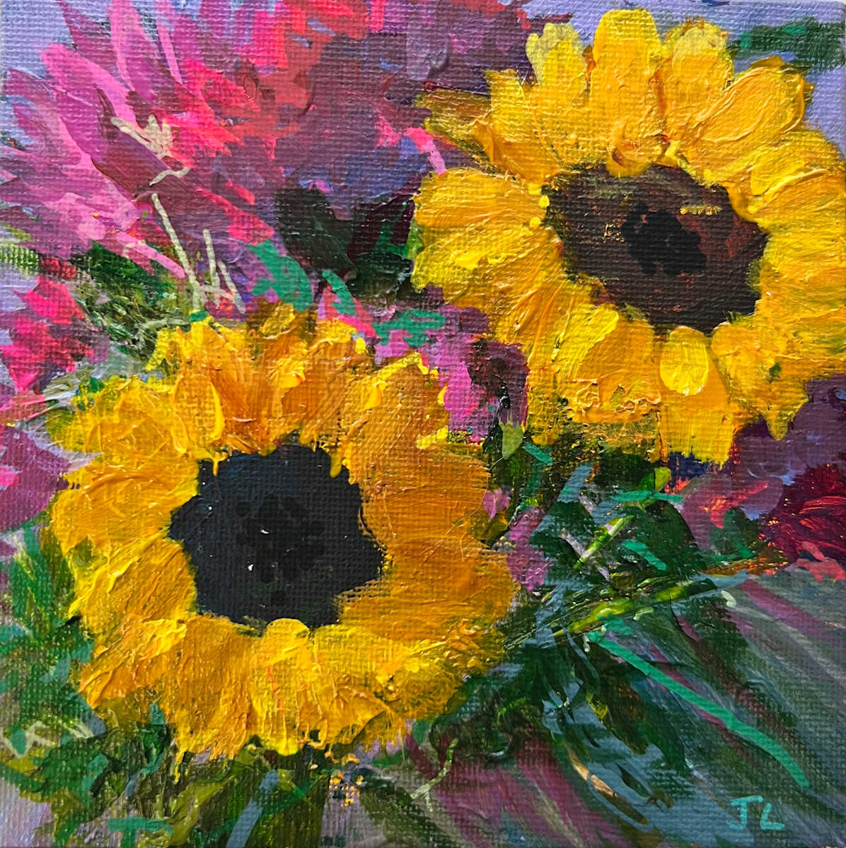 Sunflowers & Mums by Julia Chandler Lawing 