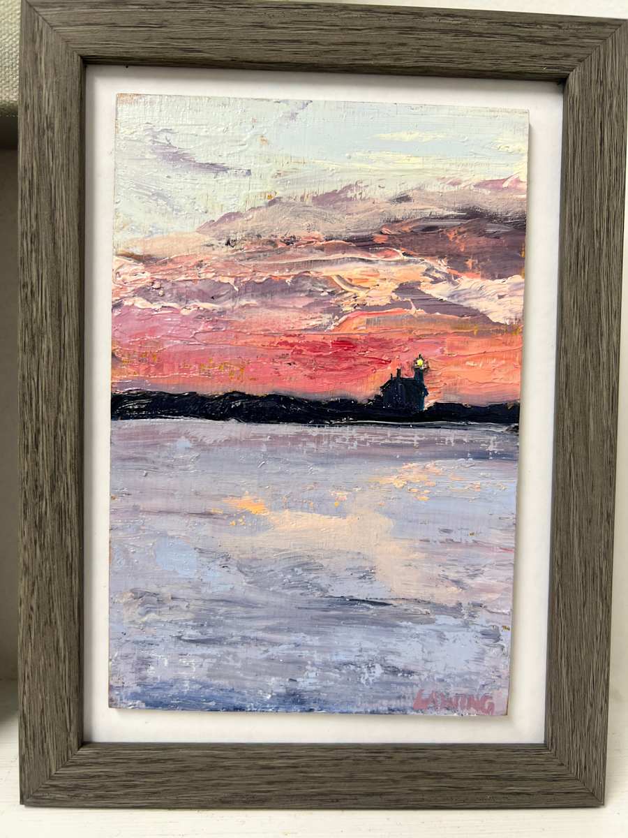 North Light, Pink Sunset by Julia Chandler Lawing 