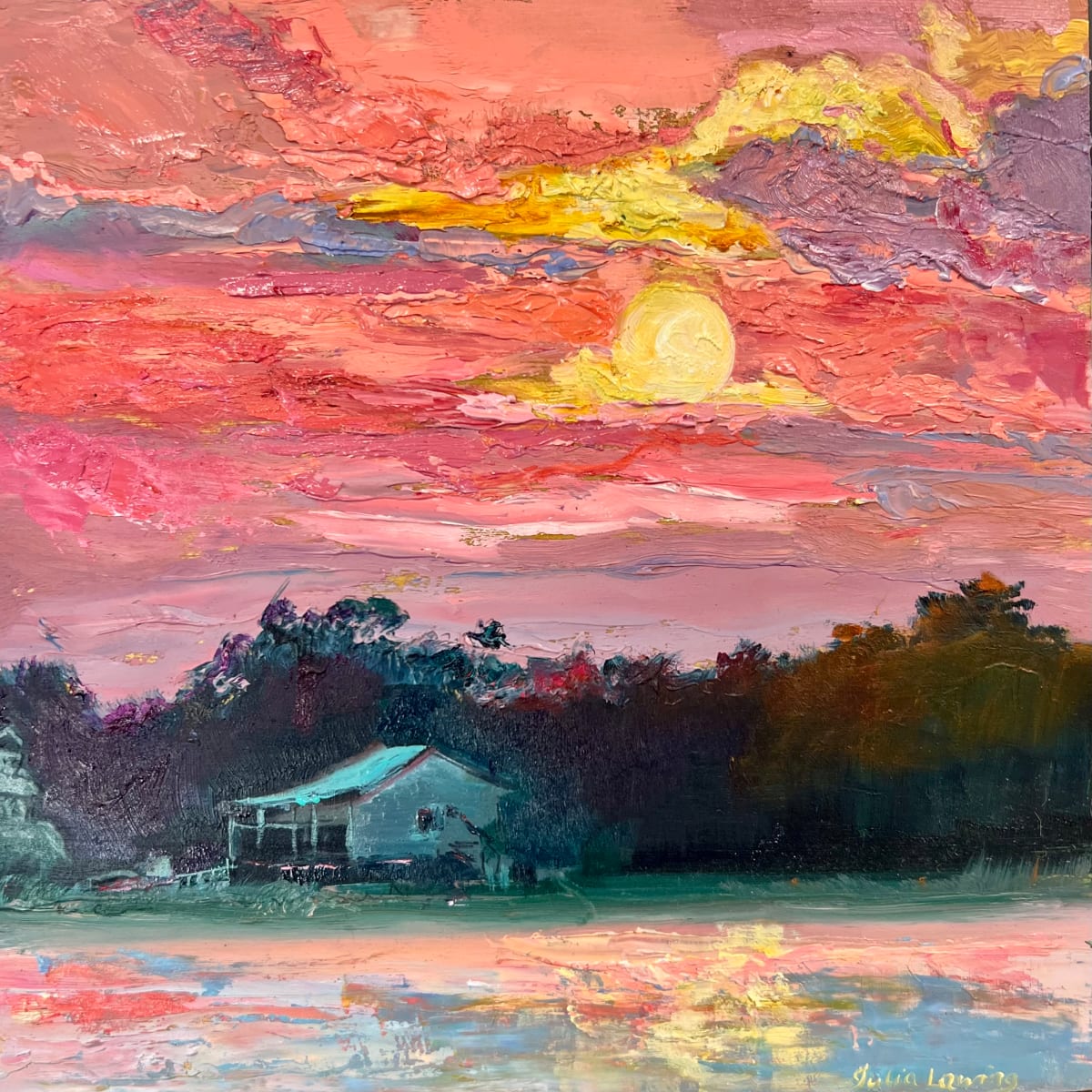 Village Creek Sunset by Julia Chandler Lawing  Image: Sunset at Village Creek Landing, St Simons Island, Georgia 