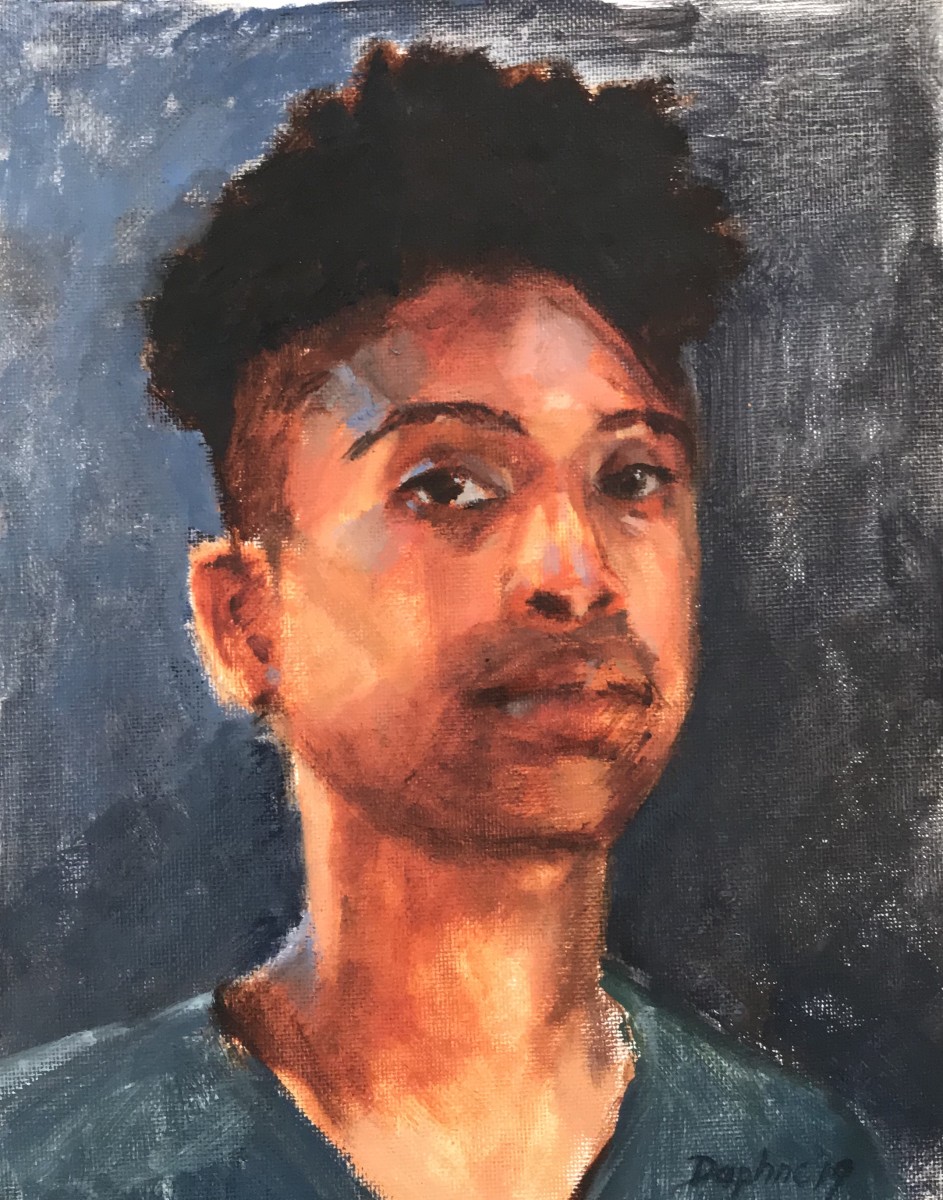 Untitled -Portrait Painting Demo February 9, 2019 by Daphne Cote 