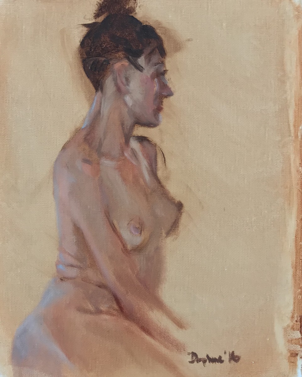 Untitled -Seated Nude by Daphne Cote 