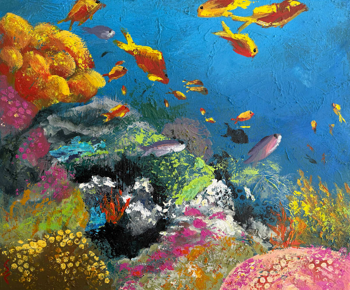 Dancing Reef with a Black Durgon by Susan Clare, Image 1.