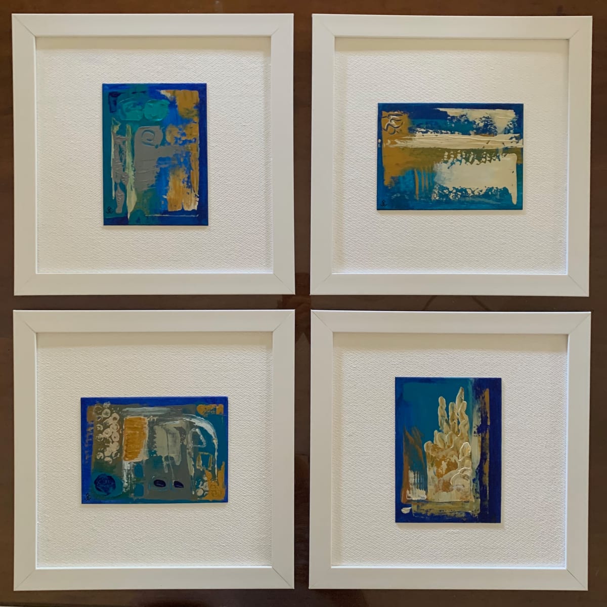 Mini Blue Sea Abstracts series (set of 4) by Susan Clare, Image 5.