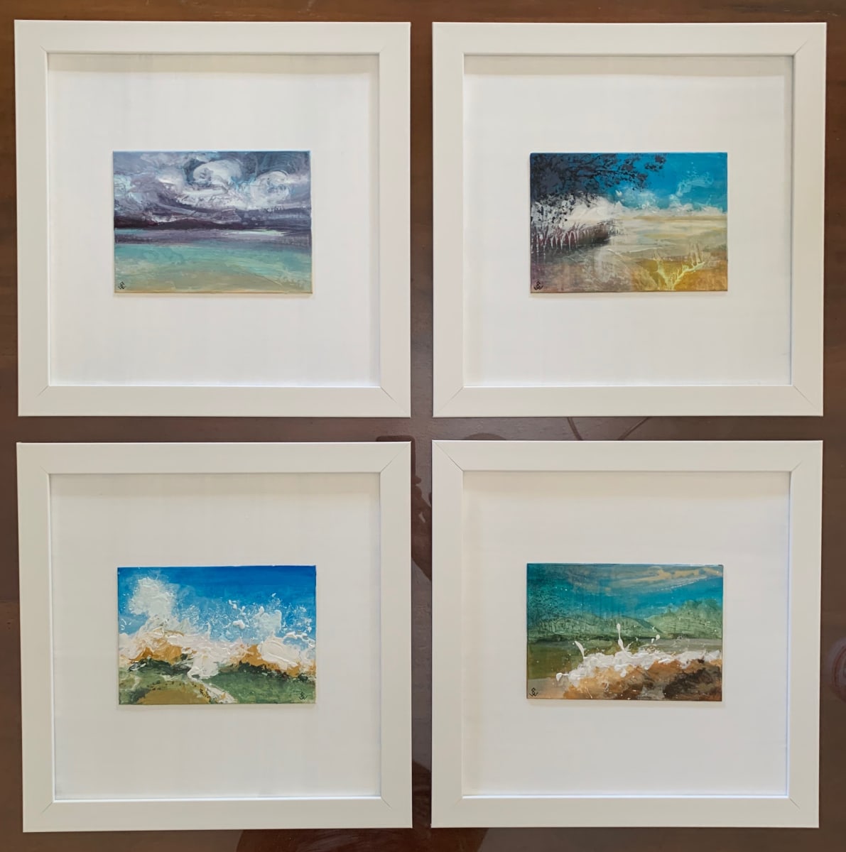 Mini Shoreline series (set of 4) by Susan Clare 