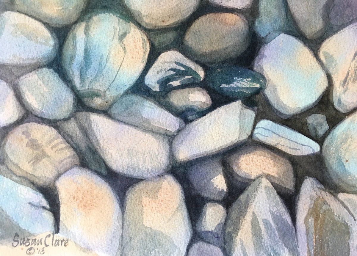Pebbles 1 by Susan Clare 