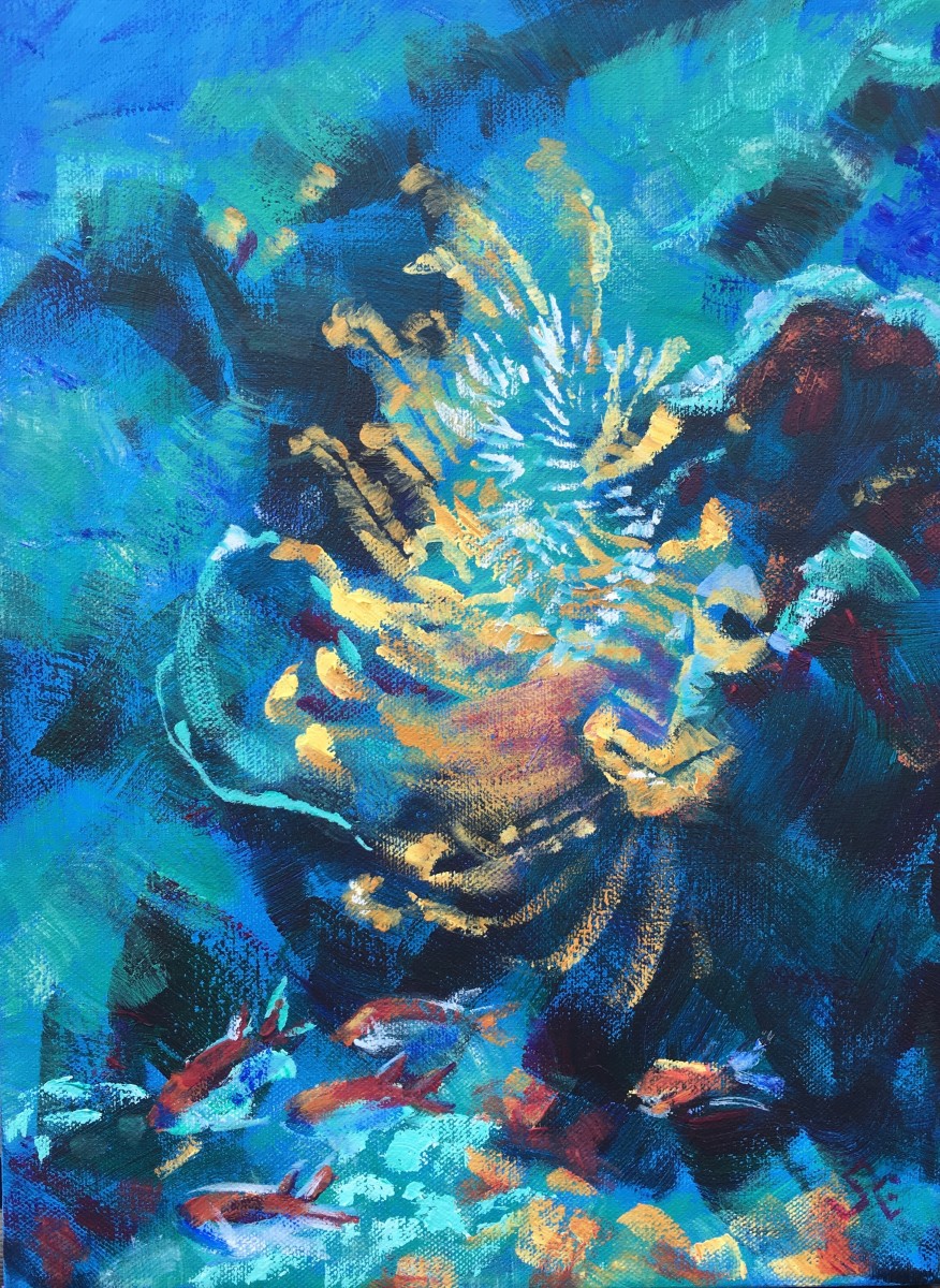 Feather Duster Worm by Susan Clare 