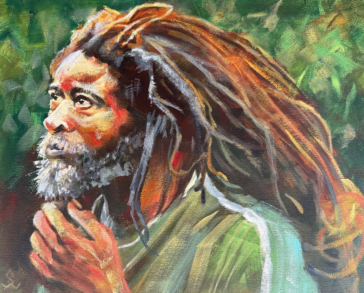 Listening Rasta by Susan Clare, Image 4.