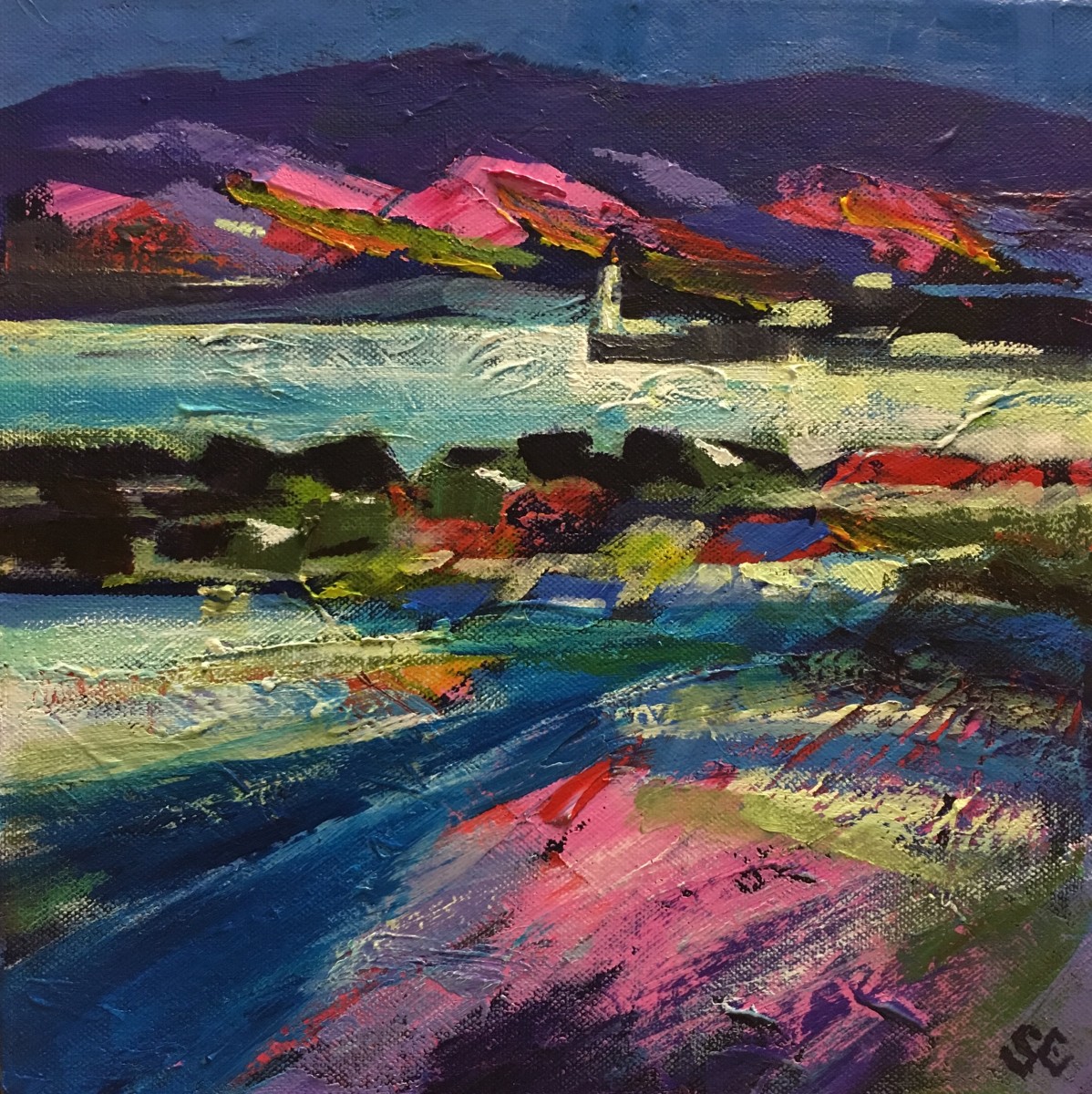 Newlyn Lighthouse by Susan Clare 