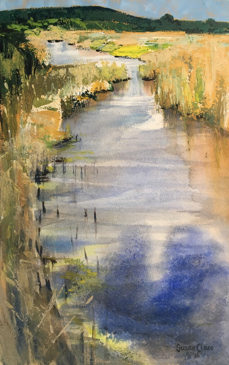 River in the Reeds II by Susan Clare 