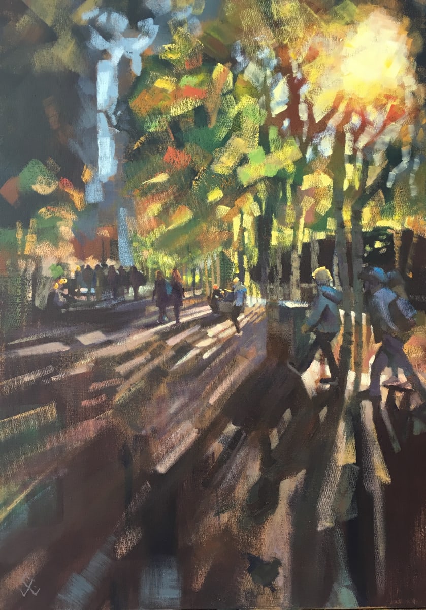 Walking to the Tate in the Winter Sun by Susan Clare 
