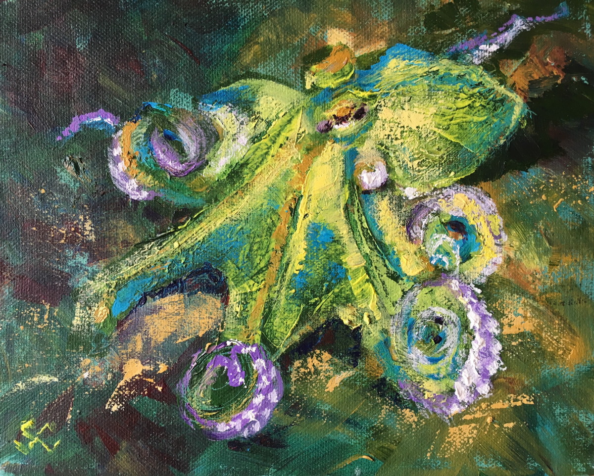 Yellow Octopus by Susan Clare 