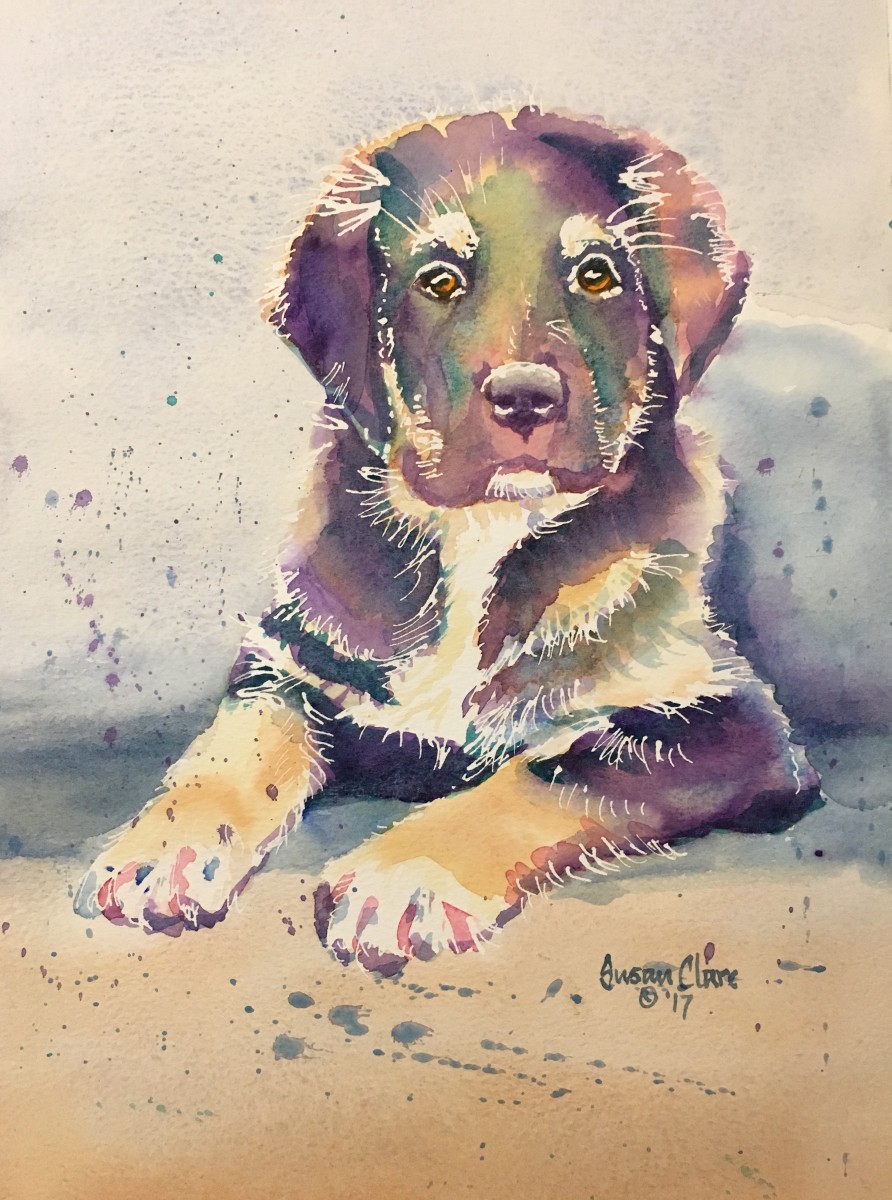 Purple Pup by Susan Clare 
