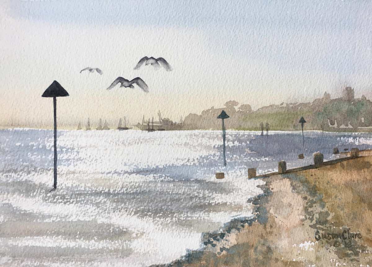 Estuary - Summer Evening by Susan Clare, Image 1.
