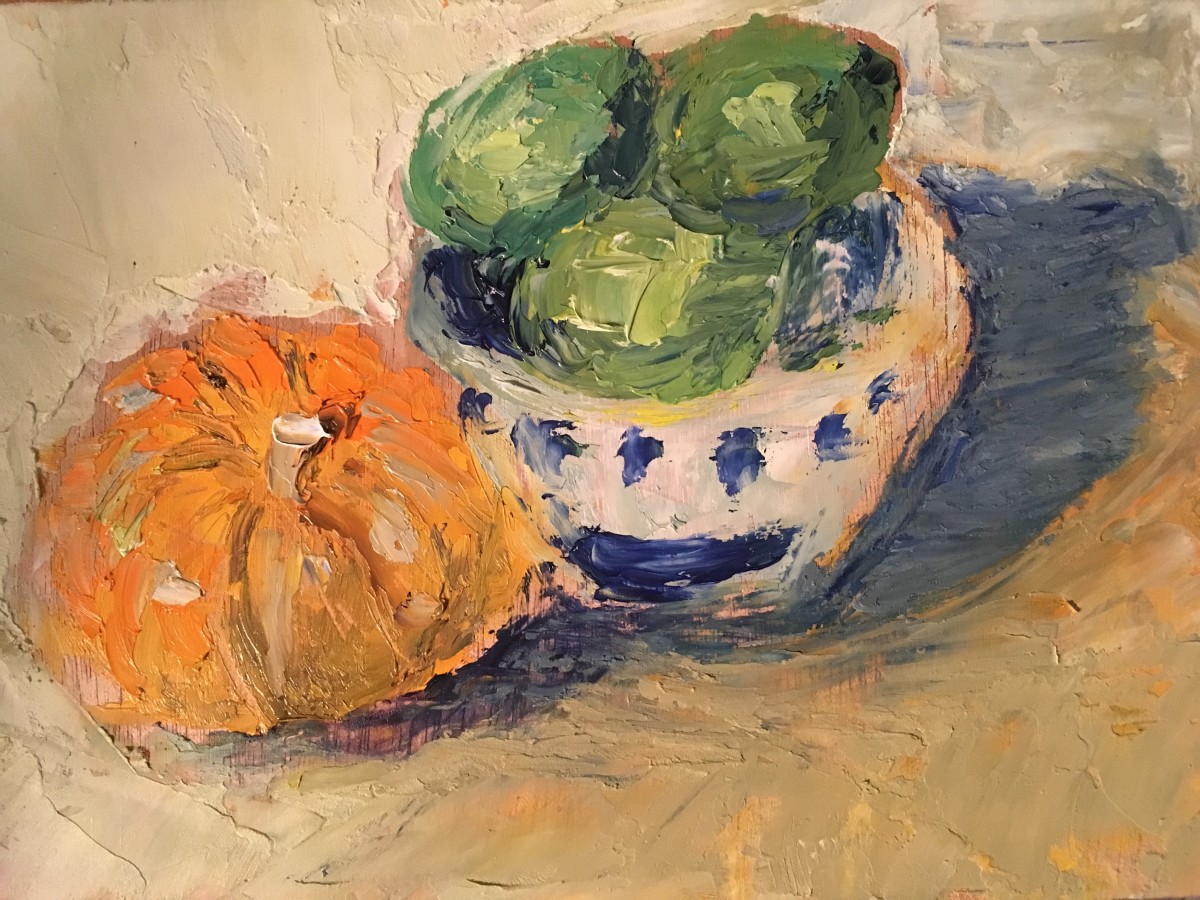 Limes and Pumpkin by Renée  Ortiz 