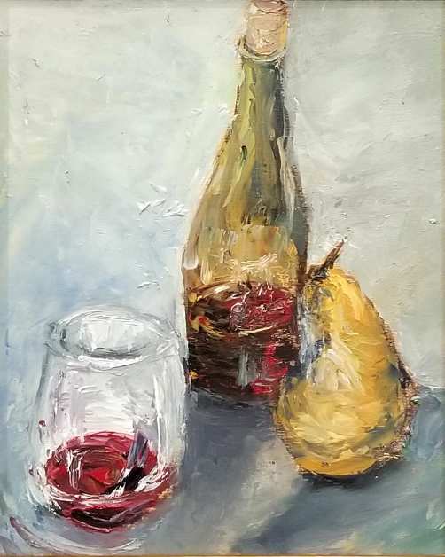Pinot and Pear by Renée  Ortiz, Image 1.