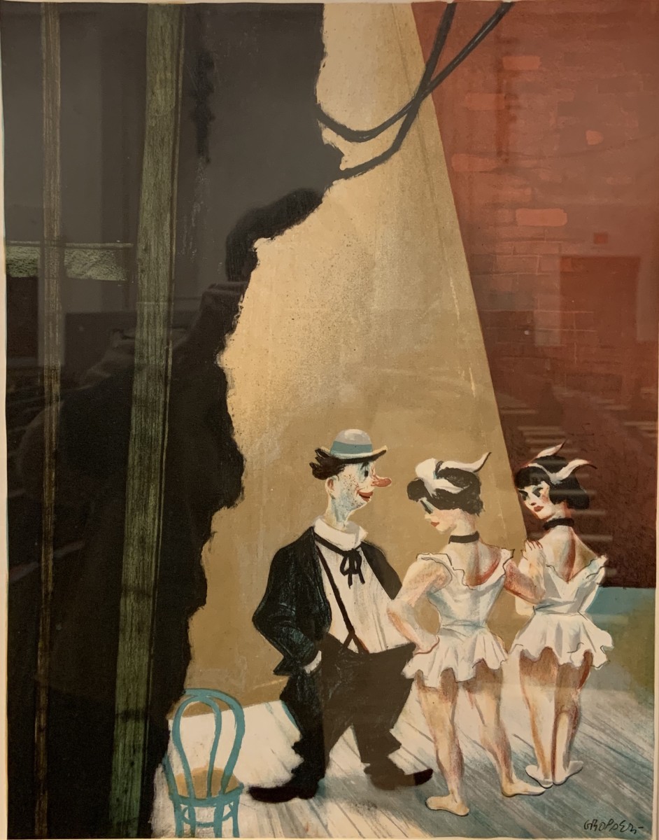 Clown with Show Girls by William Gropper 