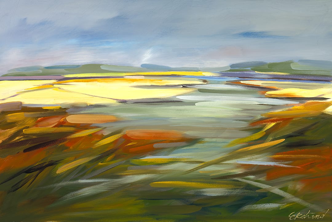 Fall Crop by the Dike by Kris Ekstrand 